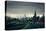 Rainy View of Manhattan from Long Island Expressway-null-Stretched Canvas