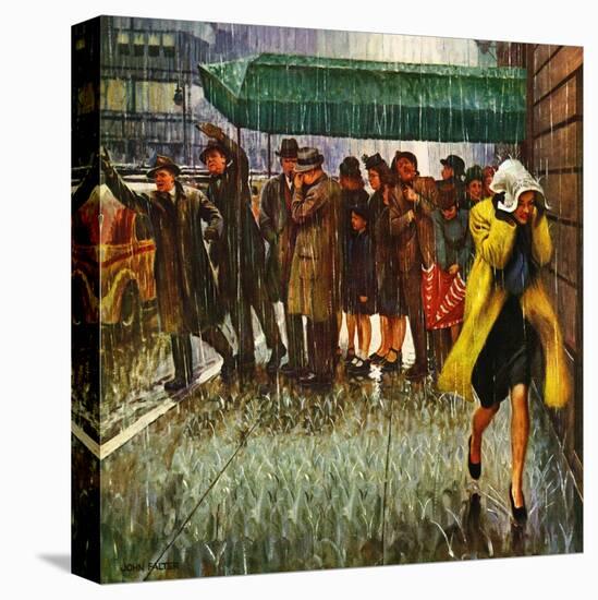 "Rainy Wait for a Cab," March 29, 1947-John Falter-Premier Image Canvas