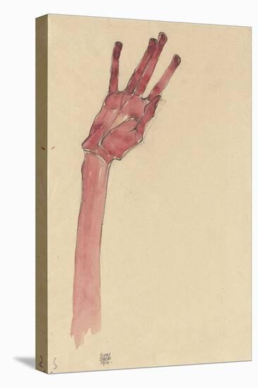 Raised Red Hand, 1910-Egon Schiele-Premier Image Canvas