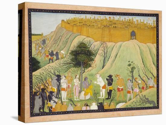 Rama and Lakshmana in Counsel with the Monkey and Bear Allies, C.1800 (Gouache)-null-Premier Image Canvas