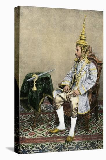 Rama V (Chulalongkorn), King of Siam, in His Royal Attire, Circa 1900-null-Premier Image Canvas