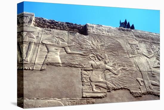 Rameses II and the Tree of Life, Karnak, Egypt, 13th Century Bc-null-Premier Image Canvas