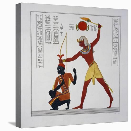 Ramesses II Striking an Ethiopian Prisoner-Ippolito Rosellini-Premier Image Canvas