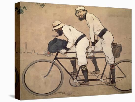 Ramon Casas And Father Romeu Riding a Tandem-Ramon Casas-Premier Image Canvas