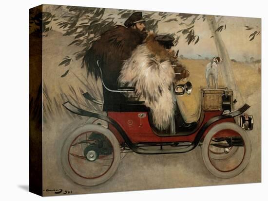 Ramon Casas and Pere Romeu in an Automobile-Ramon Casas-Premier Image Canvas