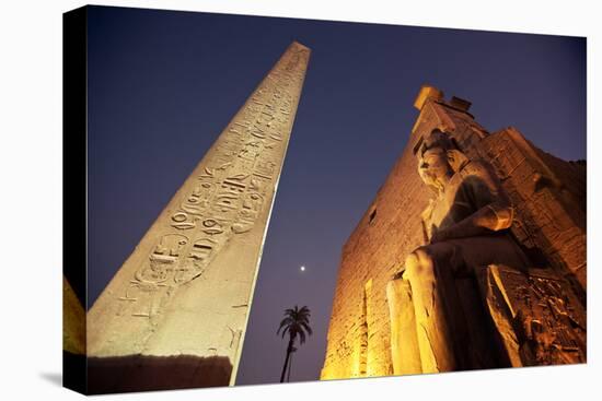 Ramses Statue and Obelisk at the Entrance to the Luxor Temple Complex-Alex Saberi-Premier Image Canvas