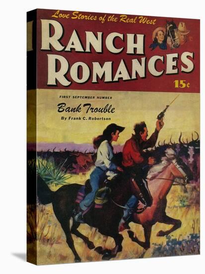 Ranch Romances Magazine Cover-Lantern Press-Stretched Canvas