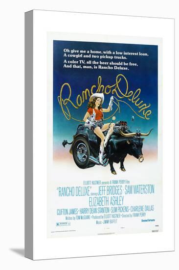 Rancho Deluxe, US poster, Elizabeth Ashley, 1975-null-Stretched Canvas