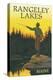 Rangeley Lakes, Maine - Fly Fishing Scene - Lantern Press Artwork-Lantern Press-Stretched Canvas