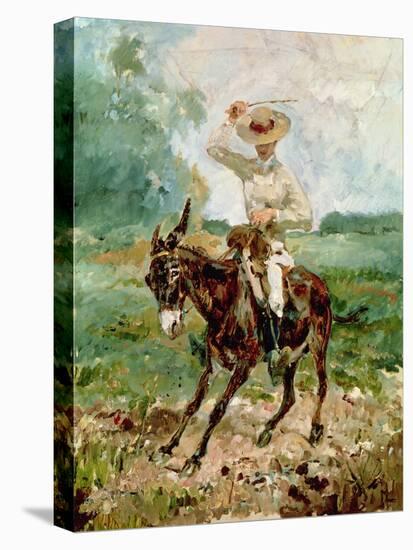 Raoul Tapie De Celeyran (1868-1937) on a Donkey-Henri de Toulouse-Lautrec-Premier Image Canvas