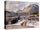 Rapids and Fremont Peak on Lower Titcomb Basin, Bridger National Forest, USA-Don Paulson-Premier Image Canvas