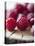 Raspberries on a Wooden Surface-Martina Schindler-Premier Image Canvas