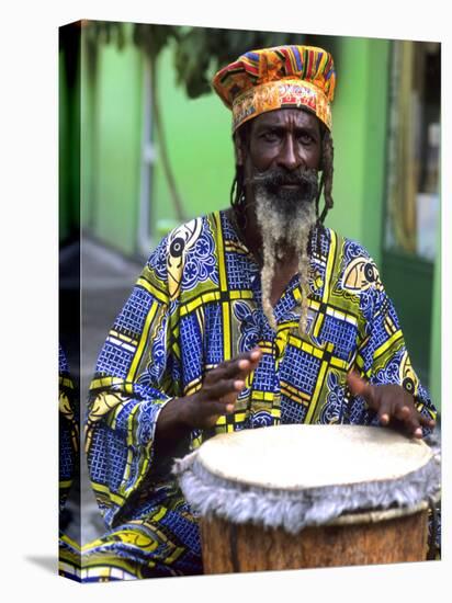 Rasta Jamaican Reggae Performer, St. John, Antigua-Bill Bachmann-Premier Image Canvas