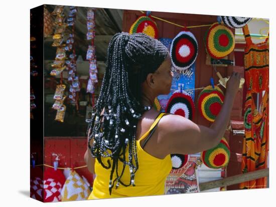 Rasta (Rastafarian) Hats on Display, Tobago, Trinidad and Tobago, West Indies, Caribbean-Gavin Hellier-Premier Image Canvas