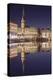 Rathaus (city hall) reflecting at Kleine Alster Lake, Hamburg, Hanseatic City, Germany, Europe-Markus Lange-Premier Image Canvas