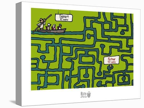 Rats d'marais - Labyrinthe poitevin-Sylvain Bichicchi-Stretched Canvas