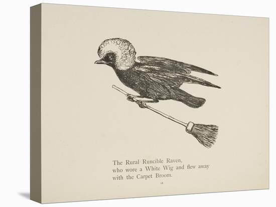 Raven Flying On a Broom, Nonsense Botany Animals and Other Poems Written and Drawn by Edward Lear-Edward Lear-Premier Image Canvas