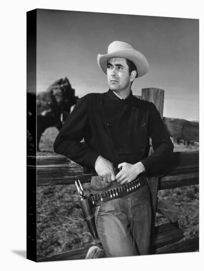 Rawhide, Tyrone Power, 1951-null-Stretched Canvas