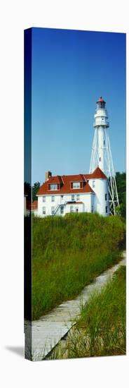 Rawley Point Lighthouse at Point Beach State Forest, Lake Michigan, near Two Rivers, Wisconsin, USA-null-Premier Image Canvas