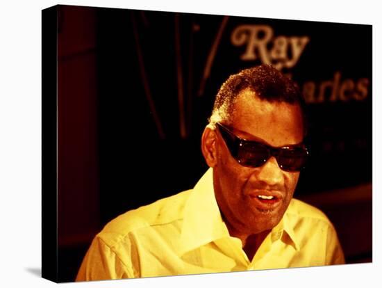 Ray Charles Filming for the BBC-null-Stretched Canvas