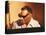 Ray Charles in the Recording Studio-null-Stretched Canvas