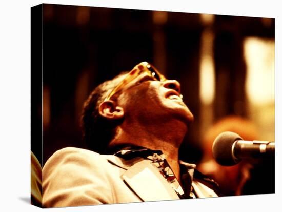 Ray Charles in the Recording Studio-null-Stretched Canvas