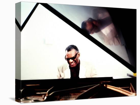 Ray Charles in the Studio at RPM International, Los Angeles-null-Stretched Canvas