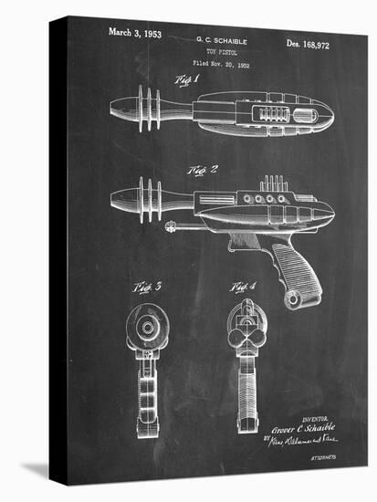 Ray Gun Patent Laser-null-Stretched Canvas