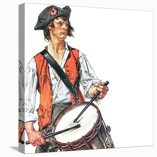 "Re-print of "Colonial Drummer"," July/Aug 1976-Joseph Christian Leyendecker-Premier Image Canvas