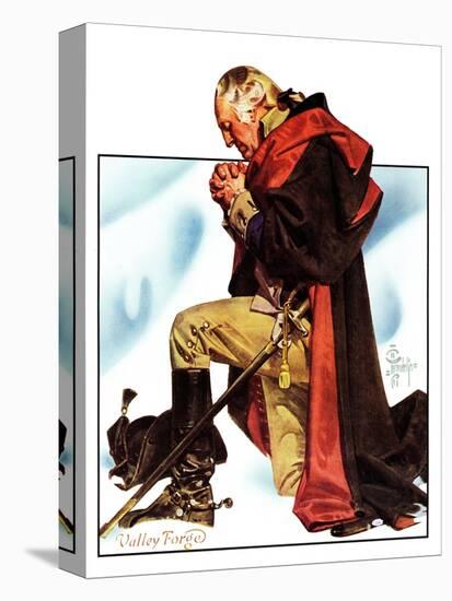 "Re-print of "George Washington at Valley Forge"," November 1, 1975-Joseph Christian Leyendecker-Premier Image Canvas