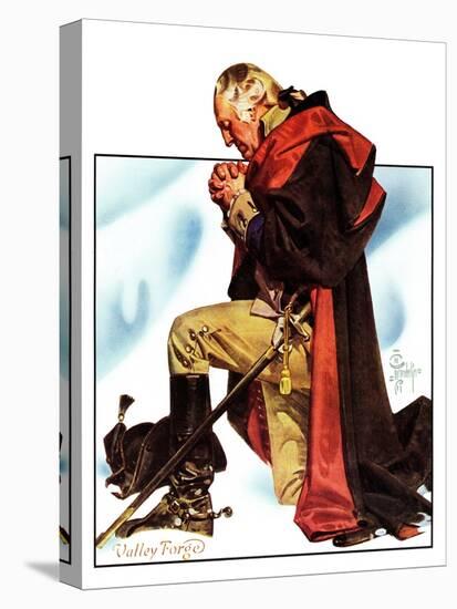 "Re-print of "George Washington at Valley Forge"," November 1, 1975-Joseph Christian Leyendecker-Premier Image Canvas