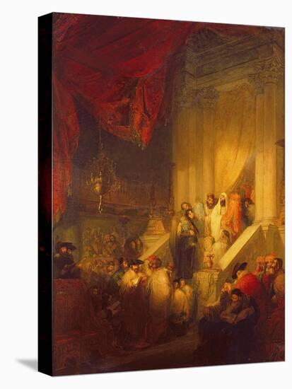 Reading of the Law in a Synagogue-Solomon Alexander Hart-Premier Image Canvas