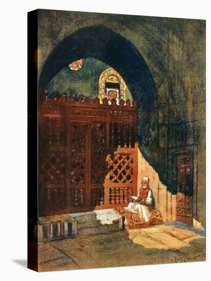 Reading the Koran in a Mosque, Cairo, Egypt, 1928-Louis Cabanes-Premier Image Canvas