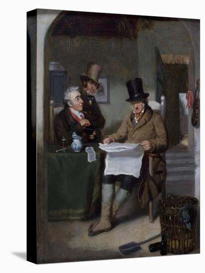 Reading the News-David Wilkie-Premier Image Canvas