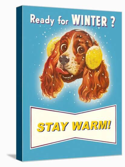 Ready for Winter? Stay Warm Dog with Earmuffs-null-Premier Image Canvas