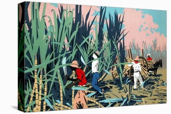 Reaping Sugar Canes in the West Indies-Frank Newbould-Premier Image Canvas