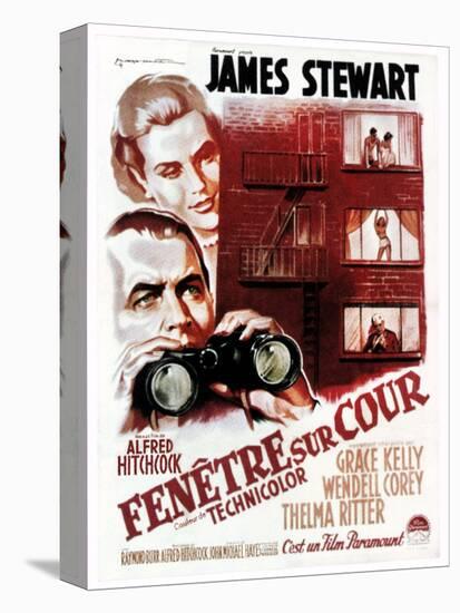 Rear Window, (aka Fenetre Sur Cour), French Poster Art, 1954-null-Stretched Canvas