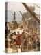 Rebuilding the Wall of Jerusalem under Nehemiah-William Brassey Hole-Premier Image Canvas