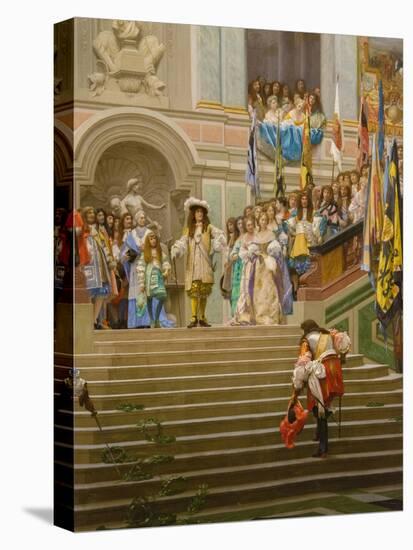 Reception of Louis 2 De Bourbon Conde Said the Grand Conde by King Louis 14 a Versailles in 1674 (O-Jean Leon Gerome-Premier Image Canvas