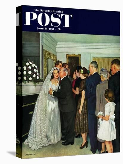 "Receptions Line" Saturday Evening Post Cover, June 16, 1951-John Falter-Premier Image Canvas