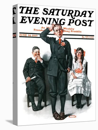 "Recitation" Saturday Evening Post Cover, June 14,1919-Norman Rockwell-Premier Image Canvas