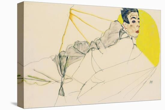 Reclining Boy (Erich Lederer)-Egon Schiele-Premier Image Canvas