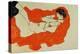 Reclining Female Nude on Red Drape, 1914-Egon Schiele-Premier Image Canvas