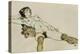 Reclining female nude with legs spread 1914-Egon Schiele-Premier Image Canvas