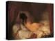 Reclining Female Nude-Jean-François Millet-Stretched Canvas