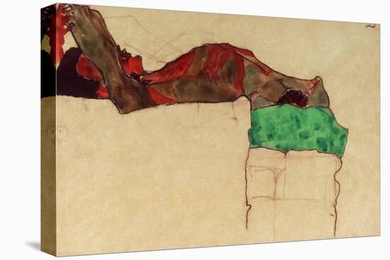 Reclining Male Nude with Green Cloth, 1910-Egon Schiele-Premier Image Canvas