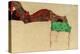 Reclining Male Nude with Green Cloth, 1910-Egon Schiele-Premier Image Canvas