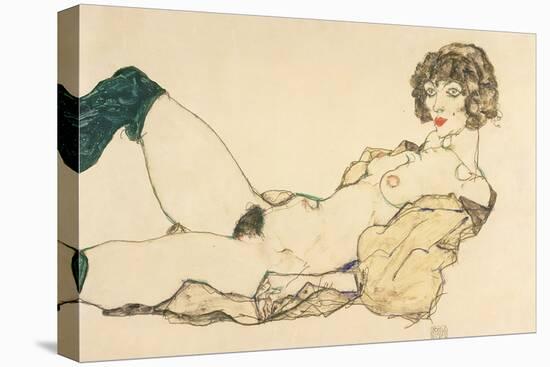 Reclining Nude in Green Stockings, 1914-Egon Schiele-Premier Image Canvas