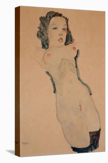 Reclining Nude with Black Stockings-Egon Schiele-Premier Image Canvas