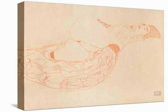 Reclining Semi-Nude (Masturbatin), 1912-1913-Gustav Klimt-Premier Image Canvas